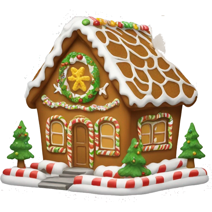 christmas ginger bread house emoji