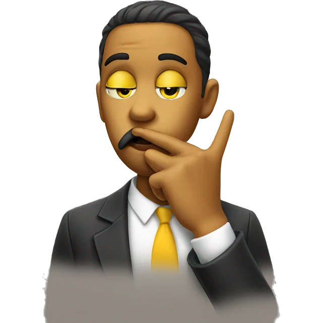 yellow emoji, shushing, index finger over mouth emoji
