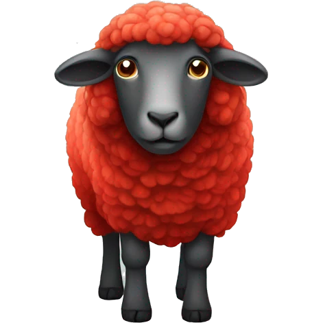 red sheep emoji