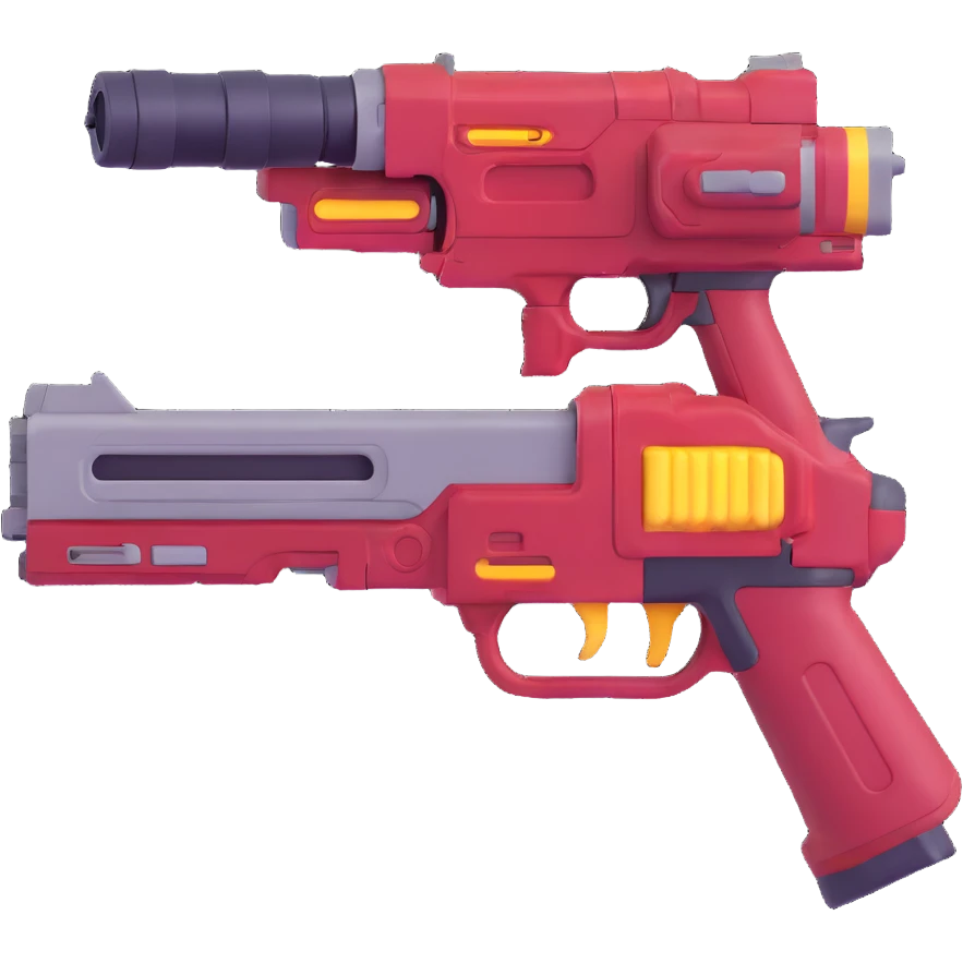 Star-Lord's quad blaster from different angles emoji