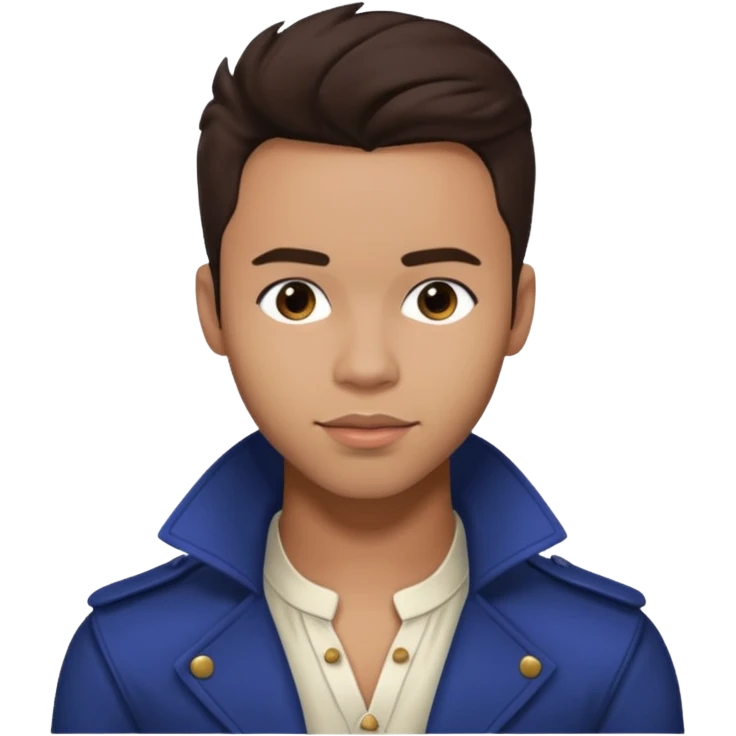 Prince Royce with dark brown hair emoji