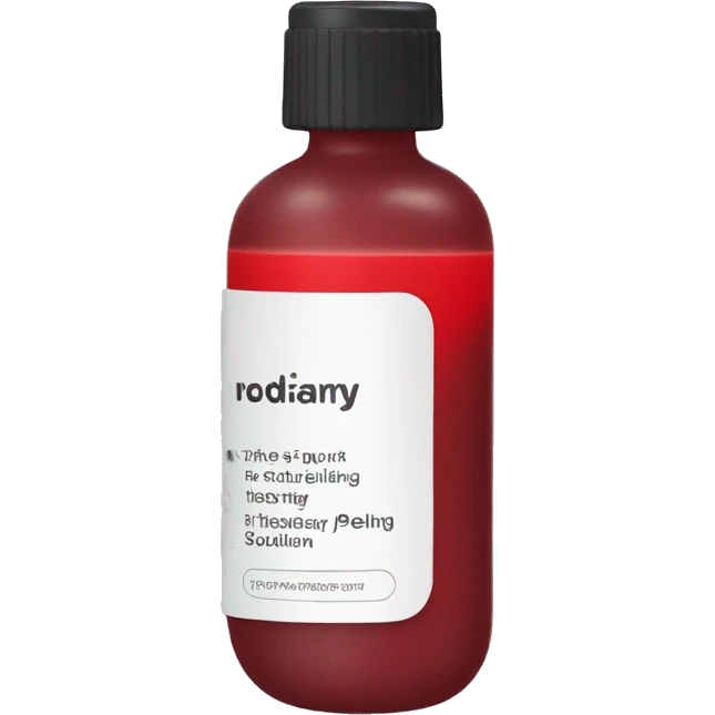 the ordinary peeling solution bottle with label and a red liquid inside emoji