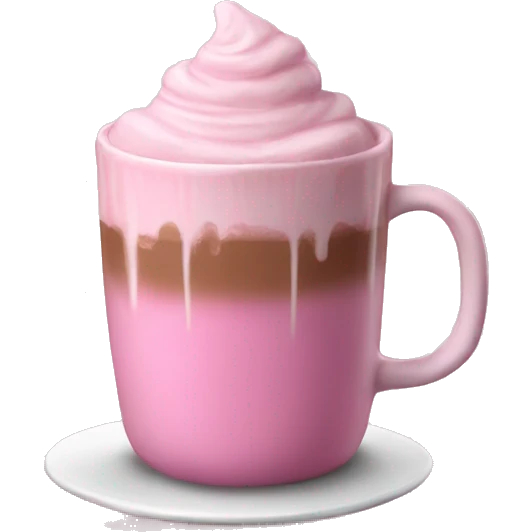 pink hot chocolate emoji