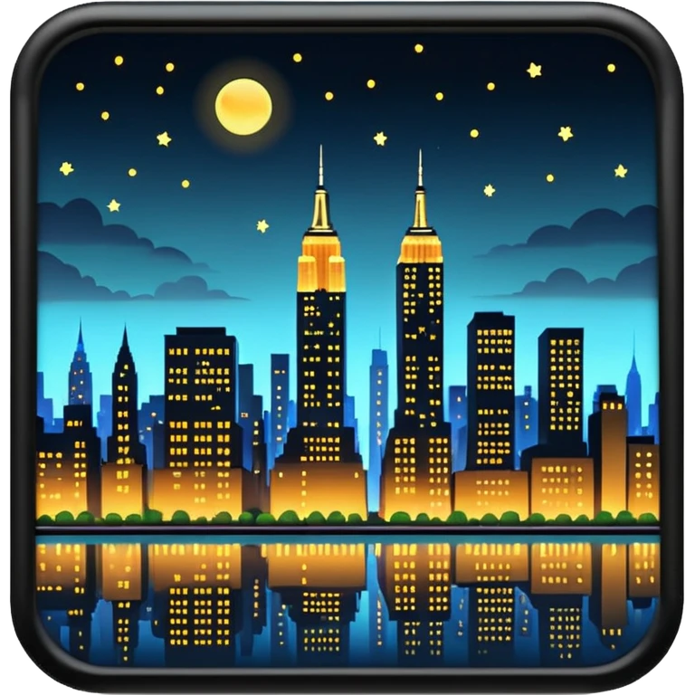 night New York city (iphone emoji styled) emoji