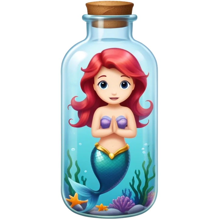 little mermaid in bottle emoji