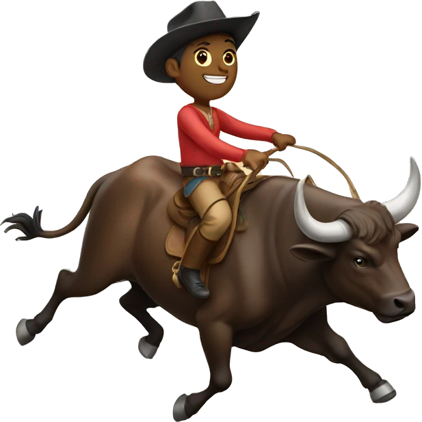 Riding a bull emoji