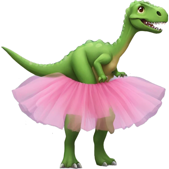 dinosaur in a tutu emoji