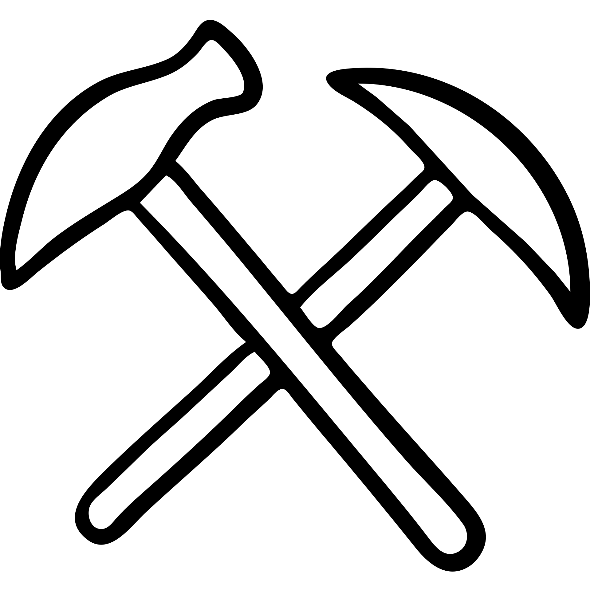 A hammer and sickle tool symbol with the hammer and sickle crossed emoji