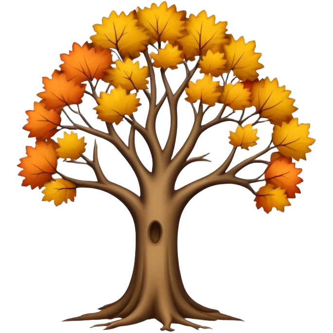 autumn leafless tree emoji