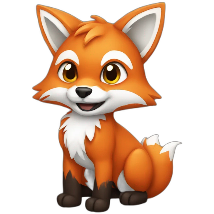 Fox wearing a Stitch costume emoji