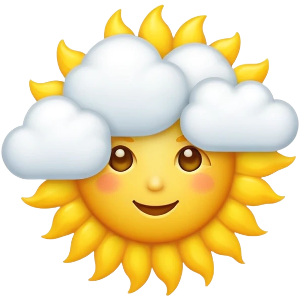 Sun with cloud emoji