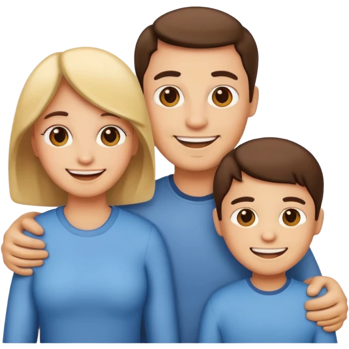 Emoji de família com pai e quatro família  emoji