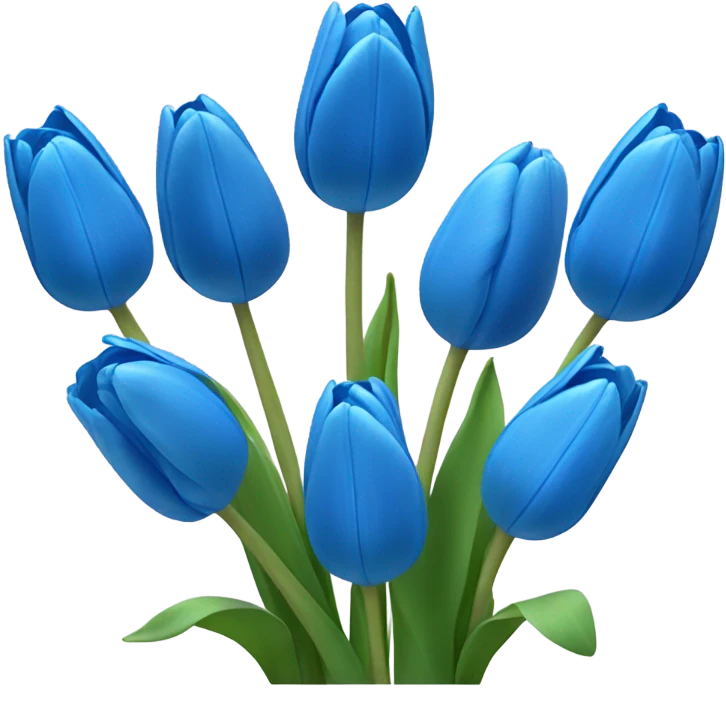 Blue tulips emoji