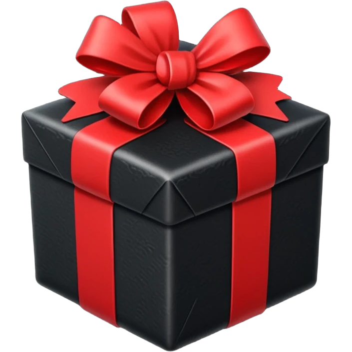 black gift emoji
