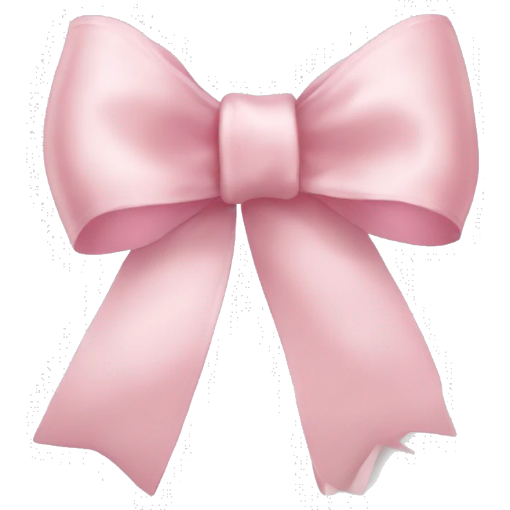 light pink ribbon bow emoji