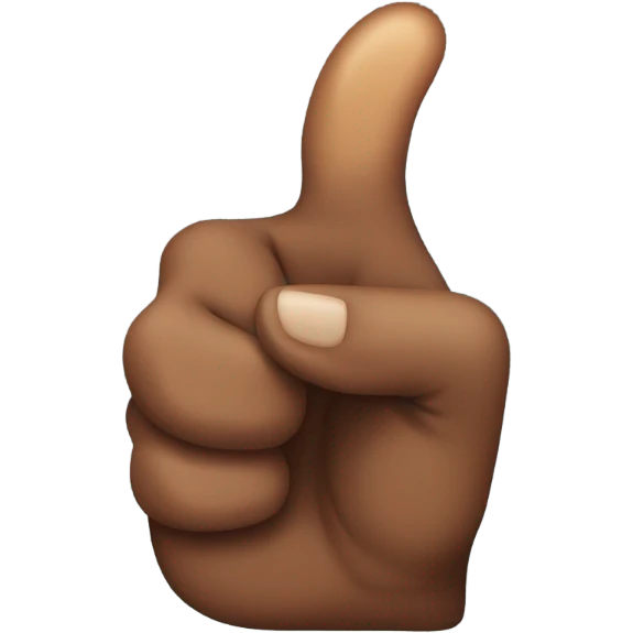 Thumb’s up with dark skin emoji