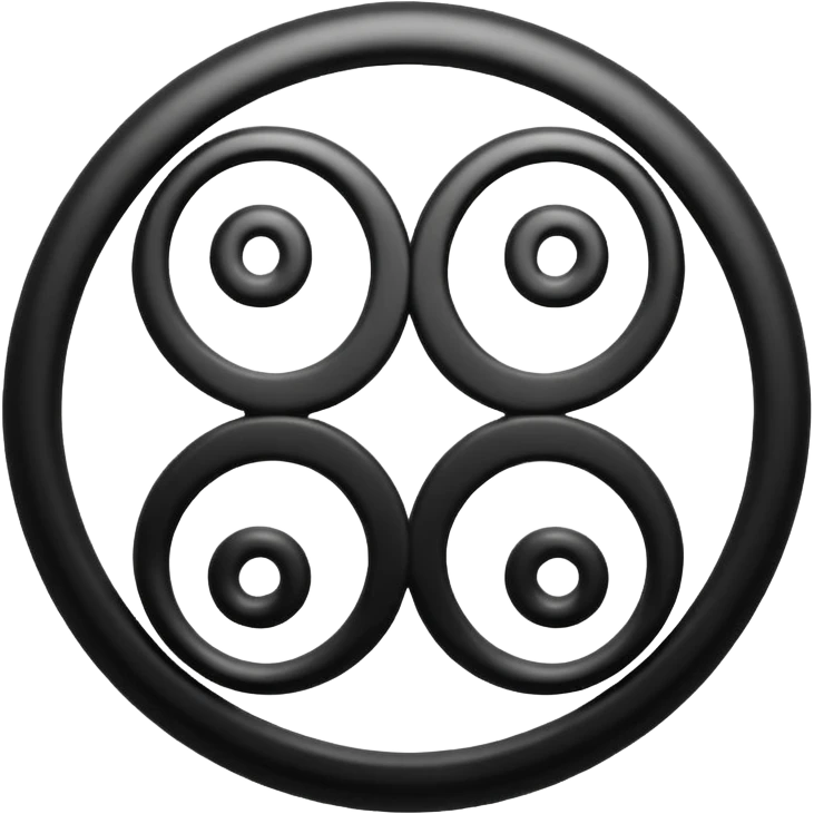 Celtic Triskelion black and white symbol emoji