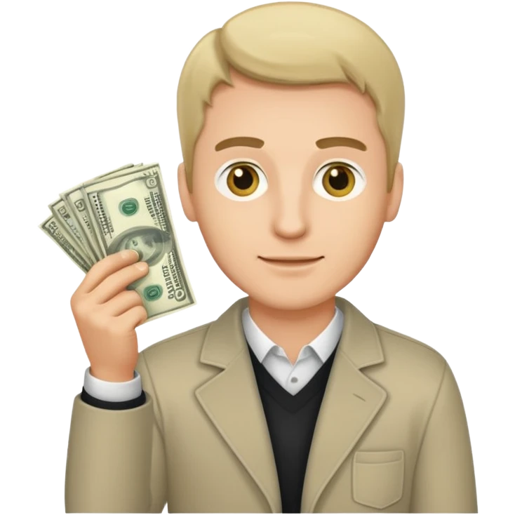 Man with money emoji