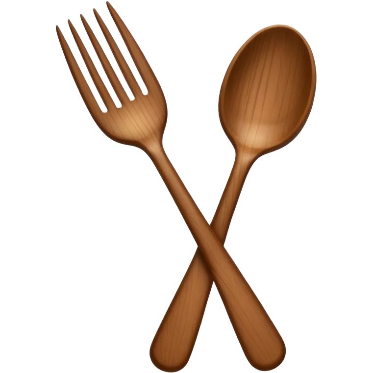 A wooden fork emoji