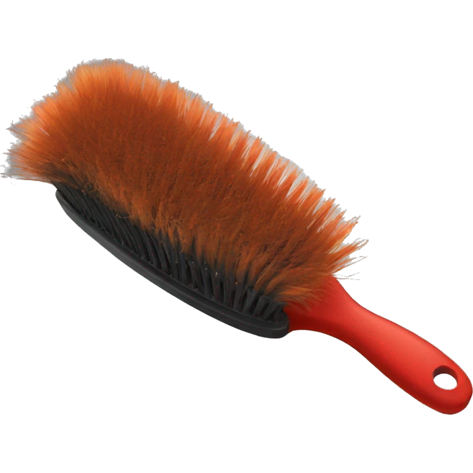 Red hair brush emoji