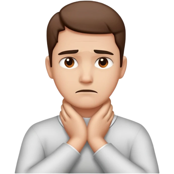 Someone annoyed with their hands crossed on their nexk emoji