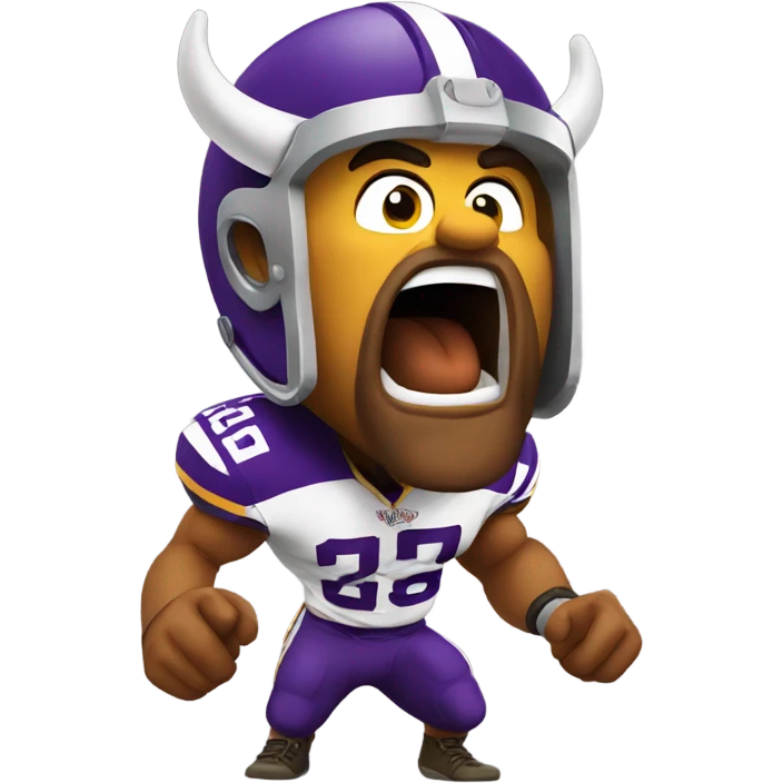 Minnesota Viking yelling  emoji
