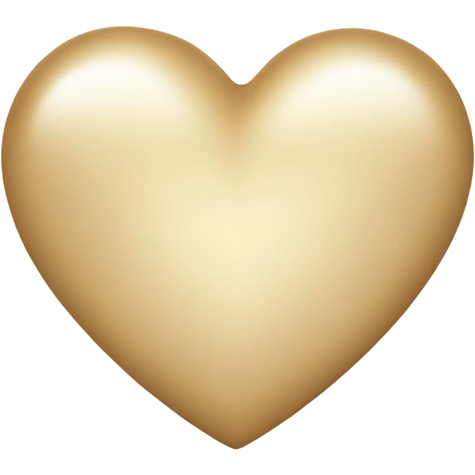 Shiny beige heart emoji