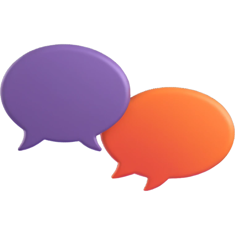 white 3d speech bubble emoji