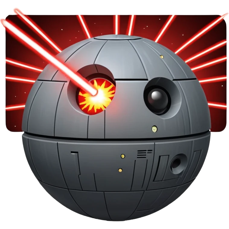 Death star firing at usa emoji