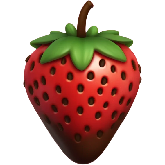 Chocolate covered strawberry  emoji