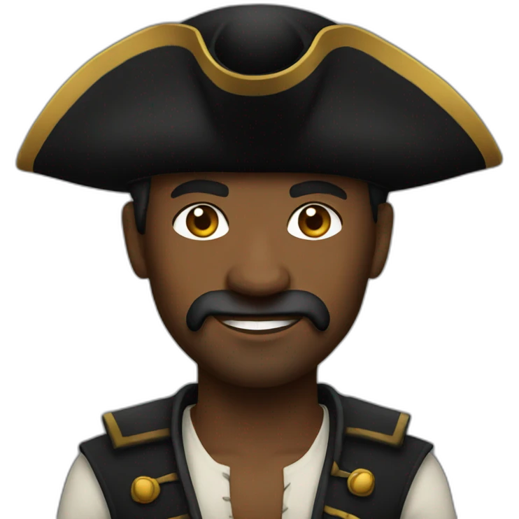 Black pirate emoji