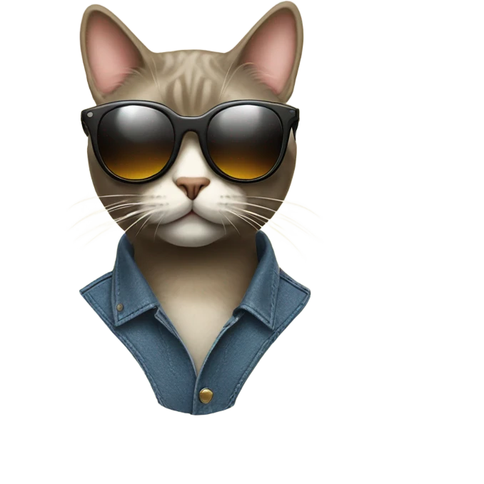 Cat with sunglasses emoji