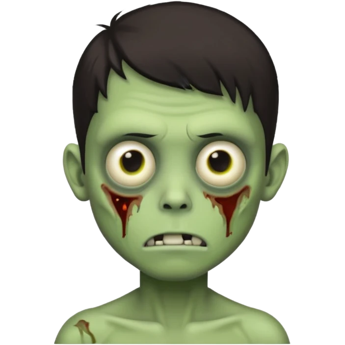 light green zombie boy emoji with dark medium hair emoji