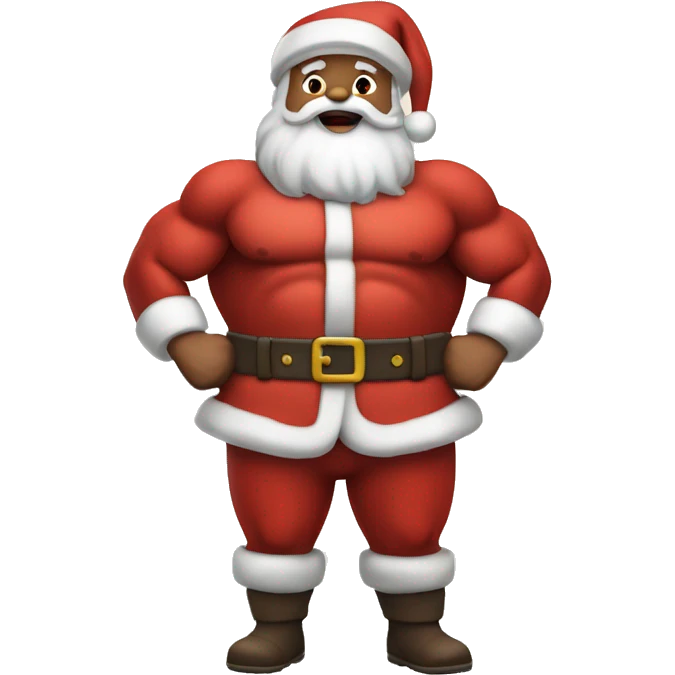 Muscular Santa Claus emoji