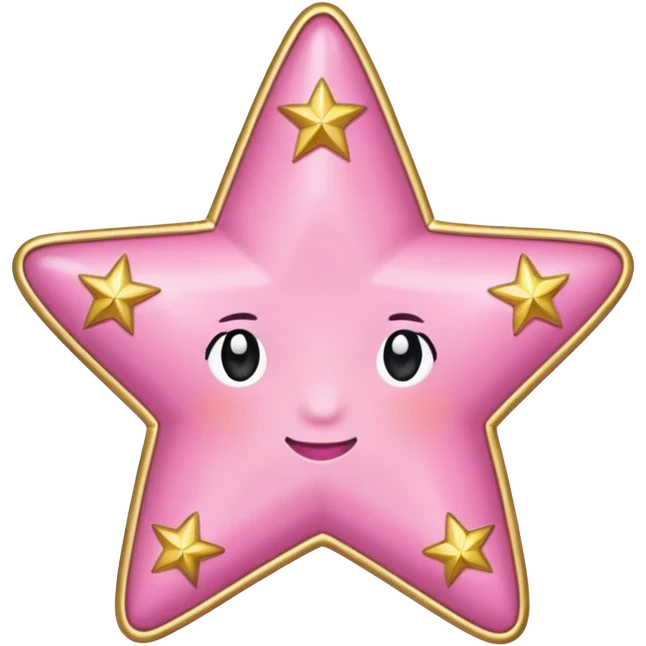 Pink star (flat, with little stars beside it) emoji