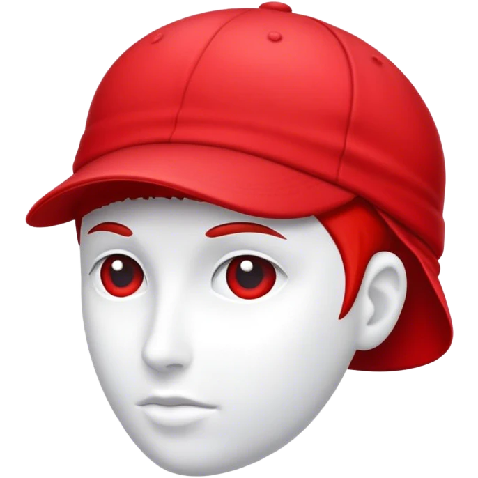 red headwear on display emoji