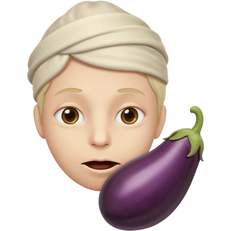 sous le choc avec une aubergine dans la bouche emoji