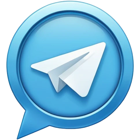 Telegram verification badge, blue circle with white checkmark emoji