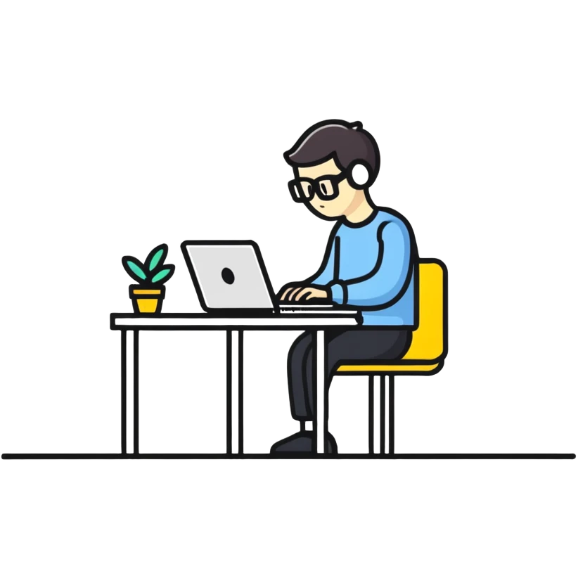 hacker with laptop and code emoji