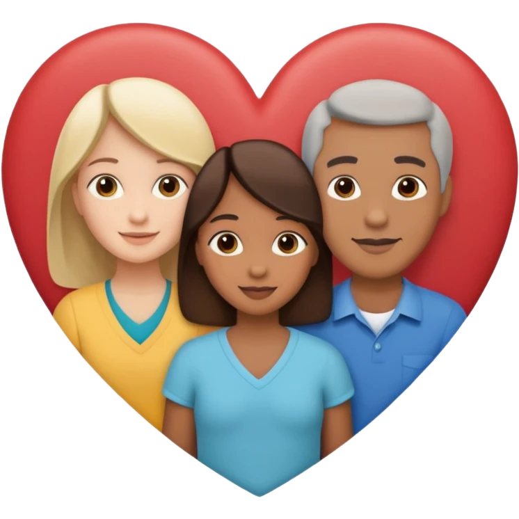 family themed heart emoji