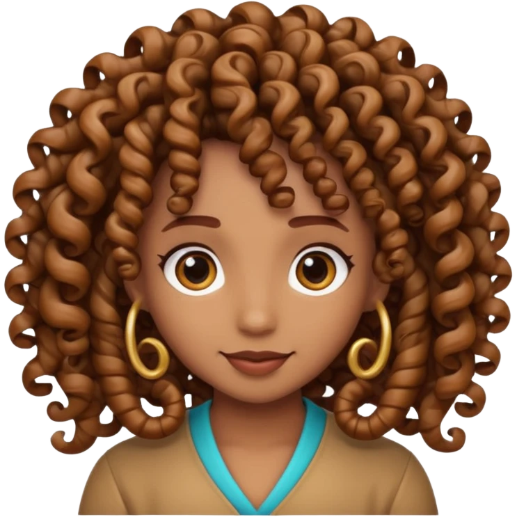 curly hair strand shaped like a spiral emoji