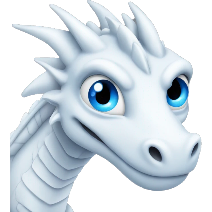 White Dragon with a Blue eyes emoji