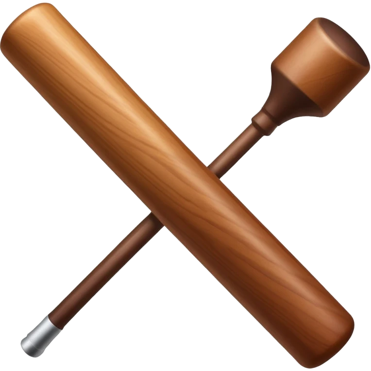 wood baton emoji