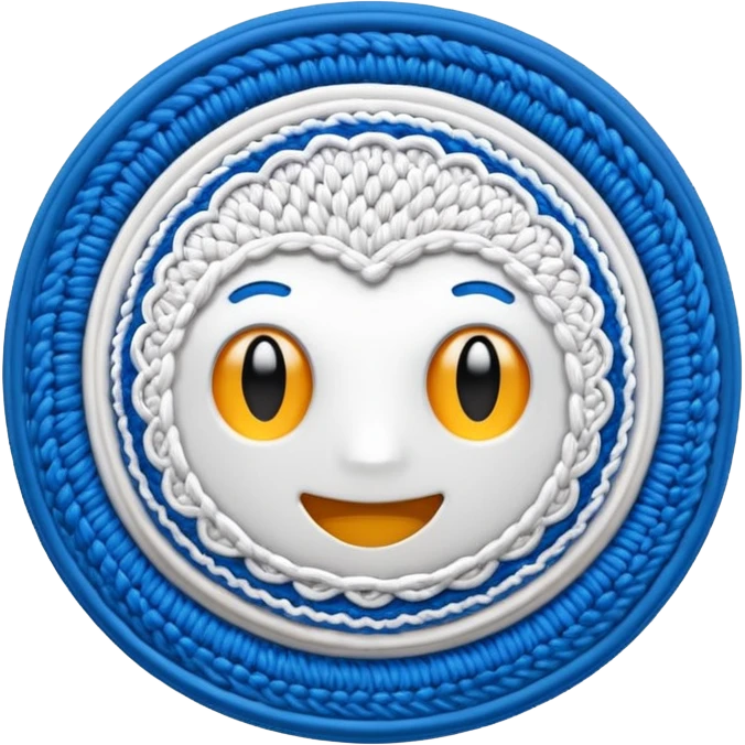 badge bleu avec un juste a l'intérieur comme le badge whatsapp emoji