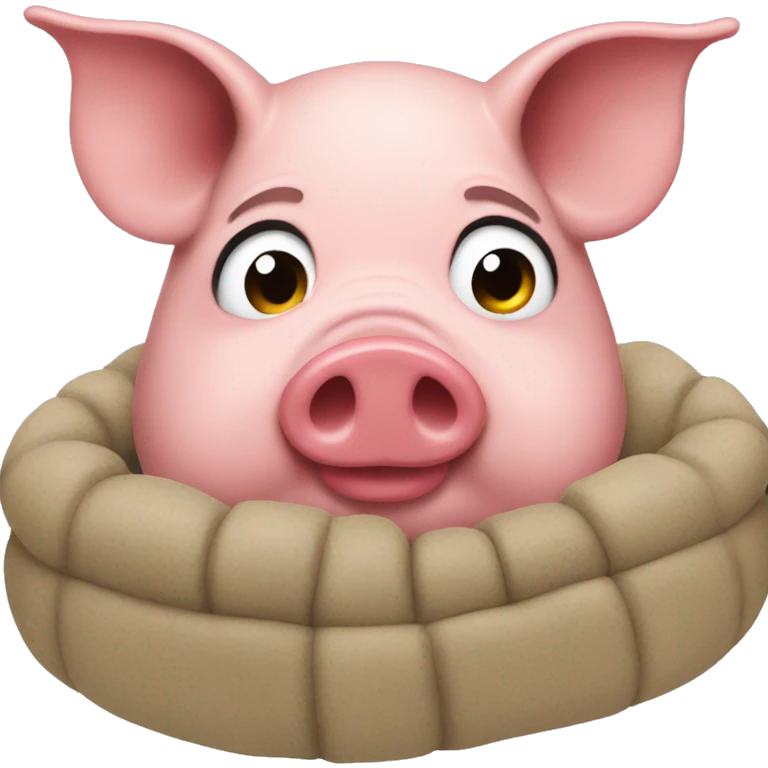 stinky pig with jordans emoji