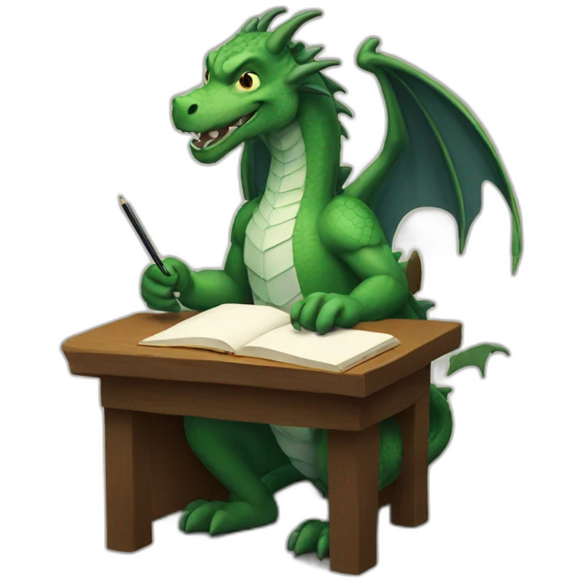 Dragon writer emoji