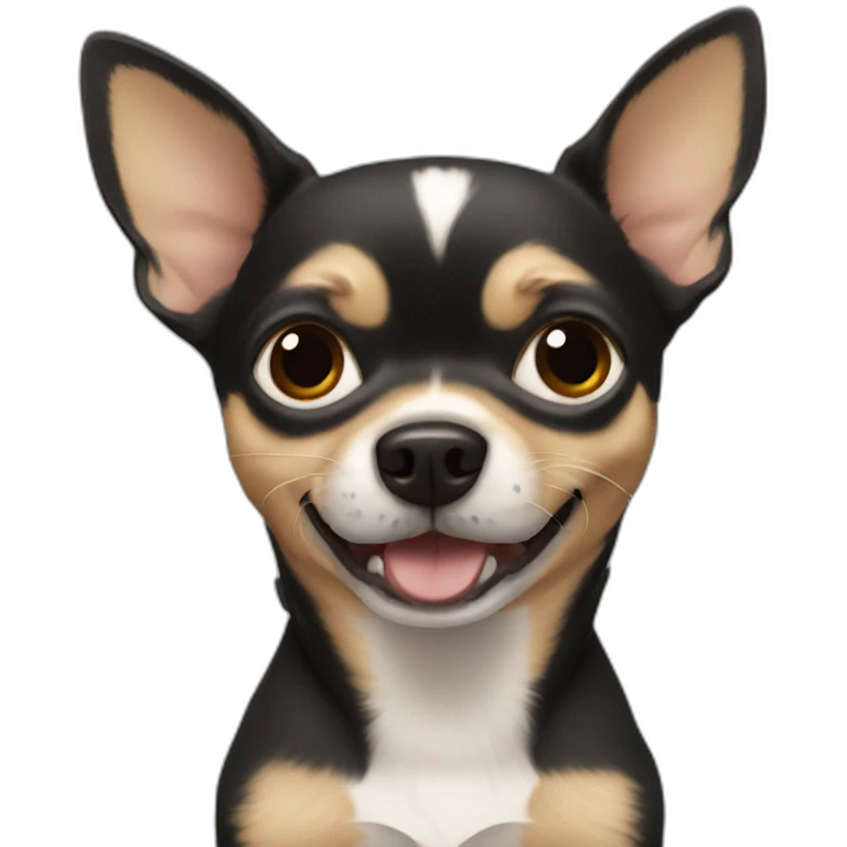 chihuahua NEGRO gritando emoji