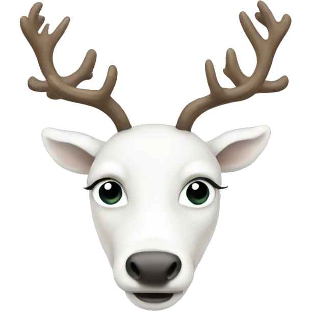 white-reindeer emoji