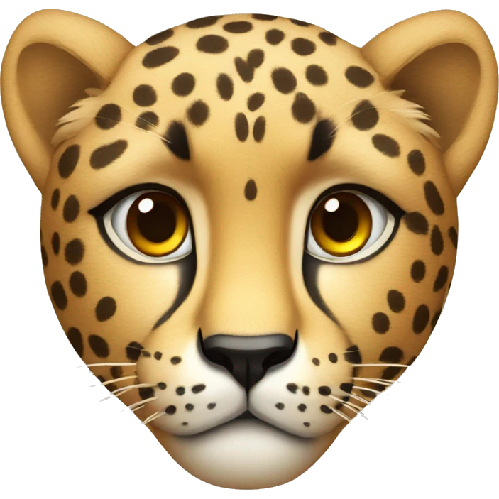 cheetah face cute emoji