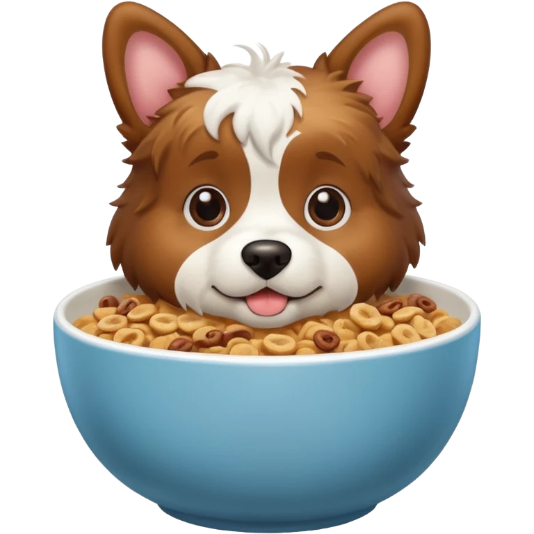 dog in a bowl of cereal emoji